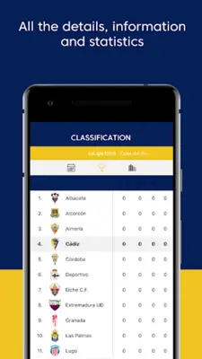 Cádiz CF android App screenshot 2